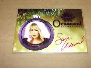 2015 Benchwarmer SARA UNDERWOOD #90 Holiday Pink Ornament Auto Case Hit PLAYBOY