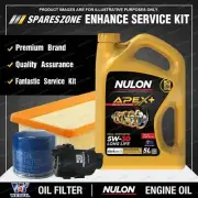 Wesfil Oil Air Fuel Filter + 5W30 Nulon Oil Service Kit for Hyundai Getz TB 1.6L (for: Hyundai)