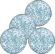 Golden Rabbit Enamelware - Set of 4-6" Appetizer Plates (Sea Glass Swirl)