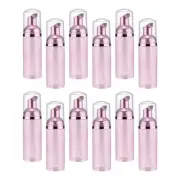 2 oz Empty Foam Pump Bottles, 12 PCS Soap Dispenser, Clear Pink