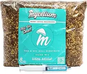 Mushroom Growing Kit, Red Reishi Gourmet I Oak & Soy Hull Substrate I High Yield Proprietary Mix I Sterile Grow Bag with 20ml Liquid Culture Syringe for Starter & Pro Home Growers, 8lbs