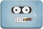 Futurama Bender Smoke Face Non Slip Doormats Entrance Mat Floor Mat Door Mat Rug Indoor/Outdoor/Front Door/Bathroom Mats