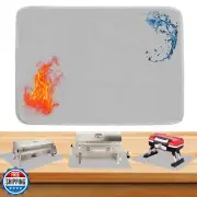 Gray 25x19.5 Inchs Heat Resistant Mat for Outdoor Grill Table,Fireproof Under