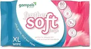 GOMPELS Extra Large Wet Wipes for Adults 30x20cms (80pk) - Feather Soft Body Cleansing Wipes - Ultra Gentle, Thick XL Wipes - Kind to Skin with Aloe Vera and Vitamin E