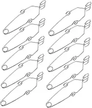 10pcs Laboratory Test Tube Clamp Tube Grip Lab Clamp Holders Laboratory Equipment Lab Microscope Accessories Test Hook Clips Silver Iron