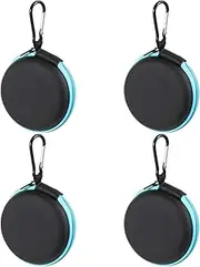 4 Pcs Mini Storage Bags for Data Cables and Wireless Earphones Impact Resistant Scratch Portable Coin Holders Durable and Wear Resistant Black