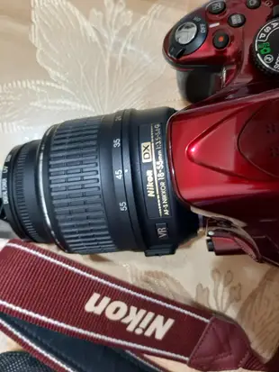 絕版鋼琴紅色Nikon單眼相機D5200(贈送大全配配件組合)