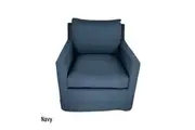CR Dalton Fabric Upholstered Swivel Chair - Peyton Navy