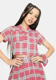 [Daisy Street] Maxine Shirt & Scrunchie Set