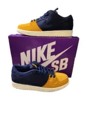 Nike SB Low Dunk Mens Size 9.5 Navy Desert Ochre 90's Backpack DX6775-400 NEW