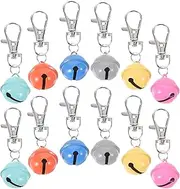 Mipcase 12pcs Pet Collar Bell Small Dog Collar Puppy Collar Cat Accessories Decorative Dog Collar Bells Cat Collar Bells Pet Collar with Clasp Cat Bell Cats and Dogs Copper Bell Metal