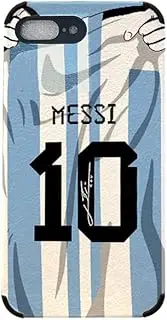 Slrioks Messi Jersey Phone Case Soccer Case for iPhone 14 13 12 11 Pro Max Plus Mini Xr Xs X 7 8 6 Thin Leather Silicone Shockproof