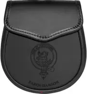 Farquharson Leather Day Sporran Scottish Clan Crest