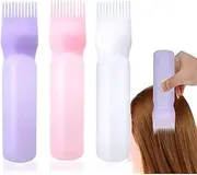Root Comb Applicator Bottle,3Pc Applicator Bottle for Hair Root Comb Color Applicator Bottle,Root Comb Applicator Bottle Hair Dye Applicator Brush,Root Comb Applicator Bottle Root Comb Hair Dye Bottle