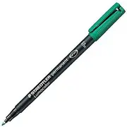 Staedtler Lumocolor Dry Safe Permanent F Marker Pen, Box of 10 Green