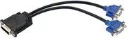 KONTONTY to Dual Vga Splitter Adapter Cable Black Vga Displays to Port Compatible with Svga Monitors Flat Panels Projectors