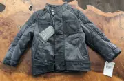 Urban Republic Infant Faux Black Leather Jacket Size 24 Months
