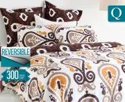 Shuteye Torquay Queen Quilt Cover Set - Brown