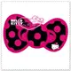 小花花日本精品♥ Hello Kitty 造型 重複使用精美 磁鐵貼 車用貼紙 冰箱貼 黑桃色蝴蝶結88907505
