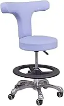 Saddle Stool with Wheels,Swivel Ergonomic Chair,Hydraulic Adjustable Rolling Stool,for Salon Massage Tattoo and Office,Bearing Weight 440lbs