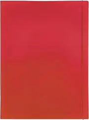 Idena 20171 – Portfolio Folder A3 in Red, Document Folder Made of Robust Cardboard, Postal Folder with Inner Flaps and Elastic Closure