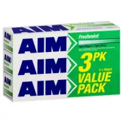 Aim Freshmint Toothpaste 90g (Pack of 3)