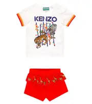 [Kenzo Kids] Kenzo Kids Baby set of printed cotton T-shirt and shorts M 12 multicoloured
