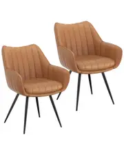 Worldwide Home Furnishings Set of 2 Modern Swivel Dining & Accent Chair