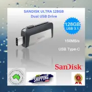 SANDISK ULTRA 128GB Dual USB Drive Type-C 3.1 Mass Storage Capacity Fast Speed