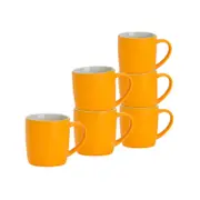Argon Tableware 6 Piece Matt Tea And Coffee Mug Set - 350ml