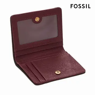 【FOSSIL 官方旗艦館】Logan 真皮短夾-紅木色漆皮 SL10013631