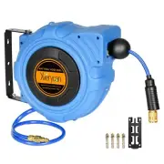 Xverycan Air Hose Reel Retractable 3/8 in x 50 Ft Hybrid Hose Air Compression...