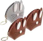 [Holibanna] Cute Bunny Chain Bag 3pcs Coin Storage Purse for Change Lipstick Keyring Earphone Party Accessory Random Color