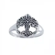 Tree of Life 925 Sterling Silver Ring Fine Spiritual Symbolic Renewal Jewelry
