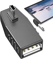 USB Car Adapter - Female Socket Right Angle Auto Dongle,Auto Vehicle Adapter Powerful Automobile Charger Plug for Media Players Digital Cameras