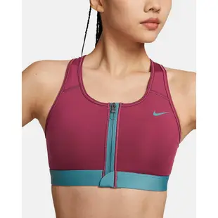 NIKE AS W NK DF ZIP FRONT BRA 女運動內衣-粉/藍-FD4807653