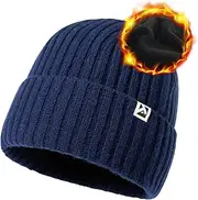 [TOP-EX] XL/XXL 100% Merino Wool Winter Hat Men Women Fisherman Beanie Trawler Hat Knitted Hat Warm Fleece Lining