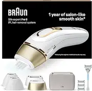 Braun IPL Silk·Expert Pro 5 Home Hair Removal with Storage Bag, Venus Razor, 4 Attachments, PL5358