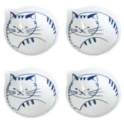 4PK LVD Ceramic 15cm Simba Cat Bowl Round Dinnerware Medium - White