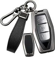 ontto Alloy Car Key fob Cover Fit for Mitsubishi Outlander 2022 2023 2024 Remote leather Key case keyring Key Shell holder bag keychain