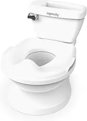 Summer Infant by Ingenuity My Size Potty Pro in White, Toddler Potty Training Toilet, Lifelike Flushing Sound, for Ages 18 Months, Up to 50 Pounds