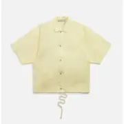NWT Fear of God Essentials Kids 10 Short-Sleeve Nylon Shirt Jacket Canary Yellow