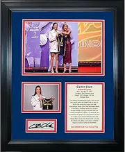 HOFSM.COM Hall of Fame Sports Memorabilia Framed Caitlin Clark 2024 WNBA Draft 1st Overall Pick Facsimile Laser Engraved Signature Auto Basketball 11"x14"Photo Sig Collage