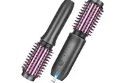 Cordless Curling Iron Brush,Portable Travel Curling Iron Mini Brush,USB Rechargeable Curling Wand Brush