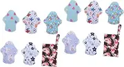 Healvian 2sets Sanitary Pads Storage Bag Menstrual Napkin Case Reusable Sanitary Towels Bag Leakproof and Easy to Use 6pcs*2 Random