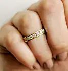 18K Yellow Gold 1.00 Ct White Channel Set Moissanite Wedding Ring Gift For Her 7