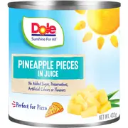 Dole Pineapple Pieces In Juice 432g