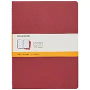 Moleskine Cahier Extra Large Notebook Ruled 3 Pack Red