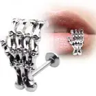 Women Skull Hand Lip Piercing Jewelry Punk Piercing Skeleton Lip Labret
