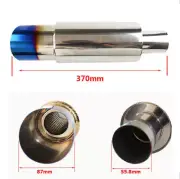 Universal Neo Chrome 304 Stainless Steel Exhaust Muffler Tip 56-87 mm Tail Pipe